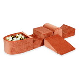 Foam speelset - terra met heuvel, ballenbak & 100 goud beige ballen