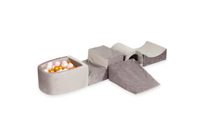 Foam speelset lila met heuvel, ballenbak & 100 goud roze ballen