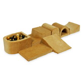 Foam speelset caramel - ballenbak & 100 gouden ballen - 7-delig