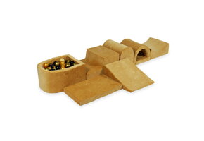 Foam speelset caramel - ballenbak & 100 gouden ballen - 7-delig