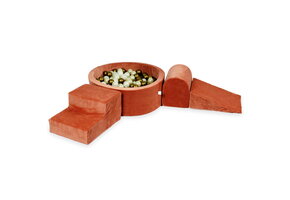 Foam speelset - terra - ballenbak rond & 200 gouden ballen