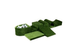 Foam speelset groen - ballenbak & 100 grijstint ballen - 7-delig