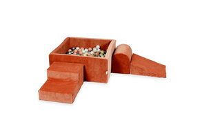 Foam speelset terra - ballenbak & 400 roze grijze ballen