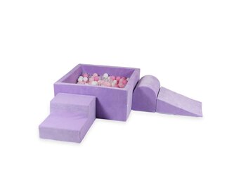 Foam speelset paars - ballenbak & 400 wit roze ballen