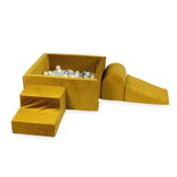 Foam speelset goud - ballenbak & 400 grijstint ballen