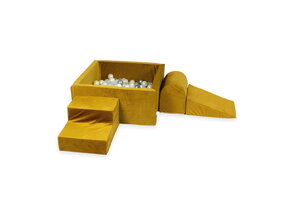 Foam speelset goud - ballenbak & 400 grijstint ballen