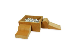 Foam speelset caramel - ballenbak & 400 grijstint ballen