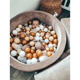 Foam speelset bruin - ballenbak & 400 wit gele ballen