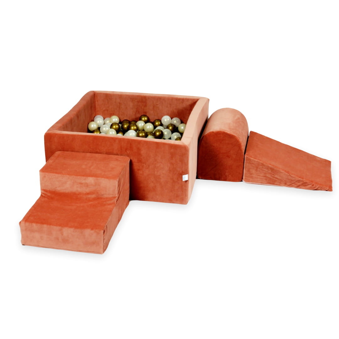 Foam speelset terra - ballenbak & 400 goud witte ballen