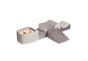 Foam speelset lila met heuvel, ballenbak & 100 goud roze ballen