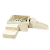 Foam speelset beige - ballenbak & 400 grijstint ballen