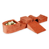 Foam speelset terra met brug, ballenbak & 100 goud beige ballen