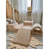 Foam speelset terra met brug, ballenbak & 100 goud beige ballen