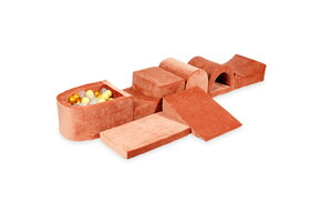 Foam speelset terra - ballenbak & 100 goud gele ballen - 7-delig