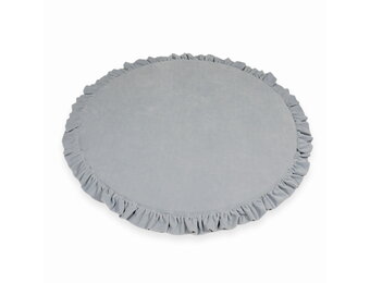 Speelnest - lichtgrijs - velvet - rond - Ø 100 cm