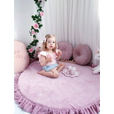 Speelnest - beige - velvet - rond - Ø 100 cm