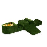 Foam speelset groen met heuvel, ballenbak & 100 goud gele ballen