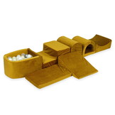 Foam speelset goud - ballenbak & 100 grijstint ballen - 7-delig