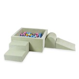 Foam speelset mint - ballenbak & 400 roze blauwe ballen