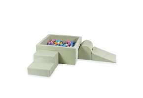 Foam speelset mint - ballenbak & 400 roze blauwe ballen