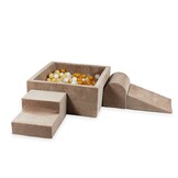 Foam speelset bruin - ballenbak & 400 goud gele ballen