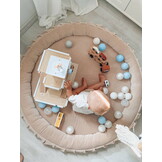 Speelnest - lichtgrijs - velvet - rond - Ø 120 cm