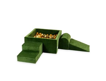 Foam speelset groen - ballenbak & 400 goud gele ballen