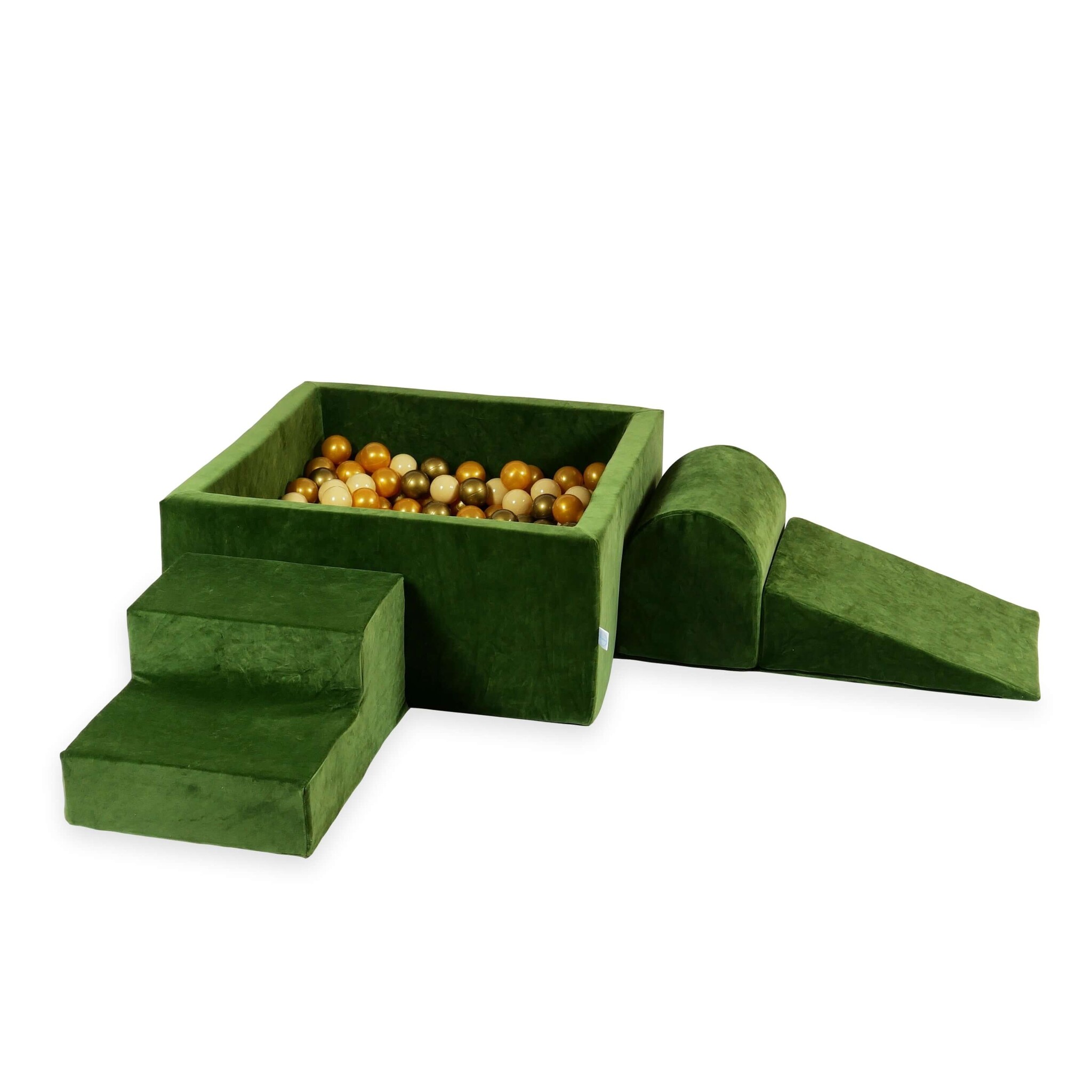 Foam speelset groen - ballenbak & 400 goud gele ballen