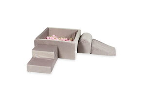 Foam speelset lila - ballenbak & 400 goud roze ballen