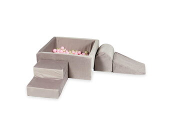 Foam speelset lila - ballenbak & 400 goud roze ballen
