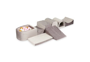 Foam speelset lila - ballenbak & 100 goud roze ballen - 7-delig