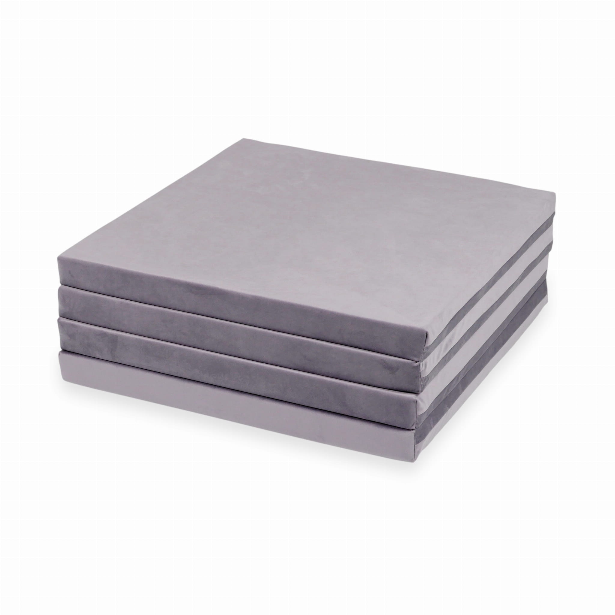 Opvouwbare gymmat - sportmat - 120x120 cm - lila - vierkant