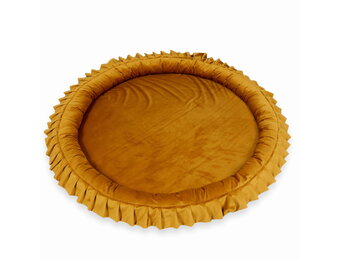 Speelnest - goud - velvet - rond - Ø 120 cm