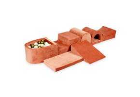 Foam speelset terra - ballenbak & 100 goud witte ballen - 7-delig