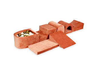 Foam speelset terra - ballenbak & 100 goud witte ballen - 7-delig