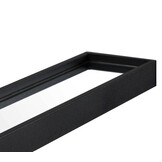 Spiegel rond - 70 cm - met plank - zwart