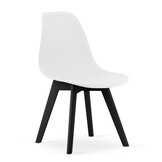 KITO eetkamerstoelen - set van 4 eettafel stoelen - zwart, wit