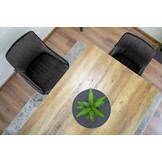 MONZA velvet eetkamerstoel - set van 4 eettafel stoelen - zwart