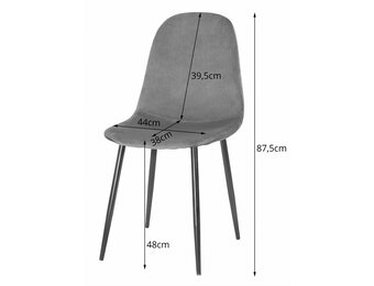 COMO velvet eetkamerstoel - set van 4 eettafel stoelen - groen