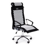 Spijkermat - shakti mat - met kussen - 124x50 cm - zwart wit