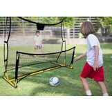 Voetbaldoel - rebounder - 2-in-1 - 220x105x110cm - geel, zwart