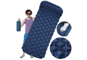 Slaapmat - lichtgewicht - 190x60x5cm - donkerblauw