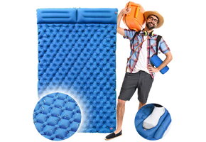 Slaapmat - 2 persoons - lichtgewicht - 195x120x7cm - blauw