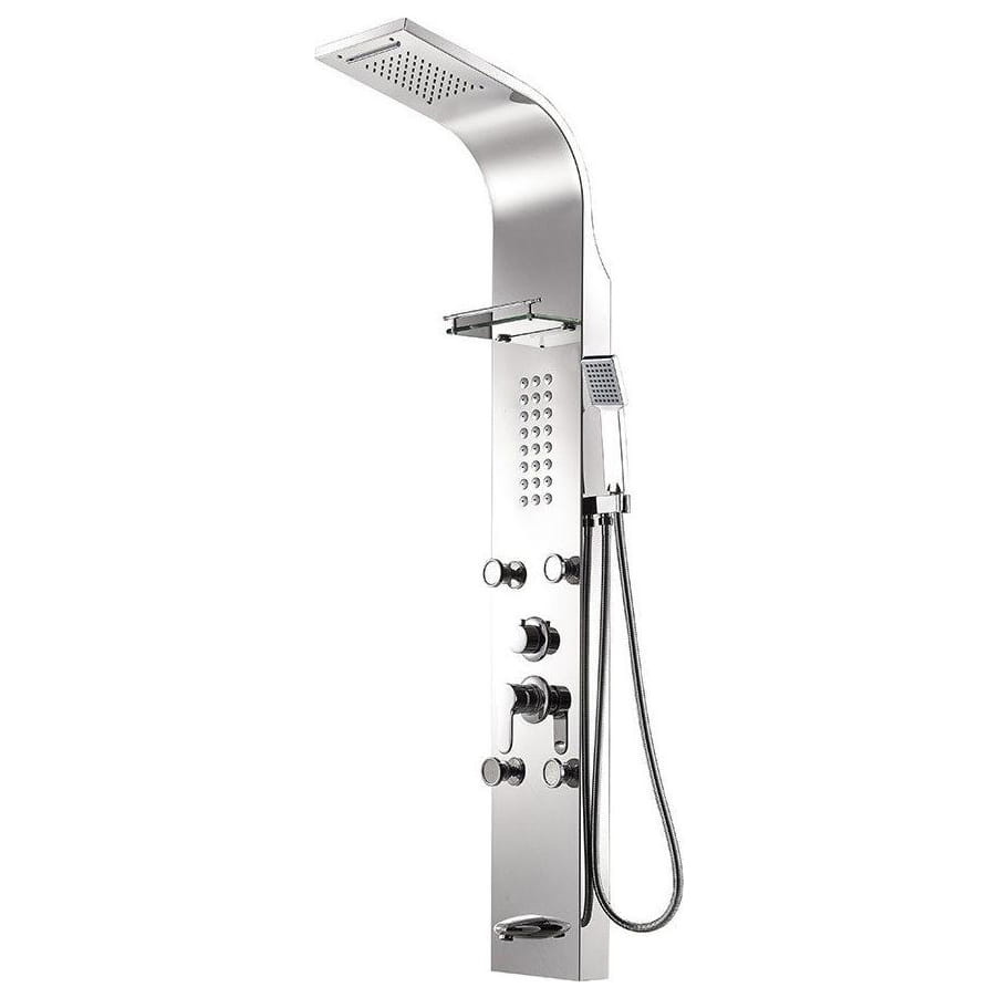 Douchepaneel - met planchet, regendouche & hydromassage - 150cm