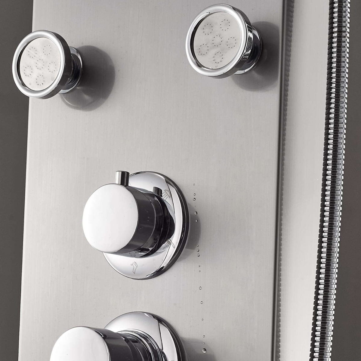 Douchepaneel - met planchet, regendouche & hydromassage - 150cm