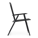 Tuinmeubelset - 80x70 cm - met parasol - zwart