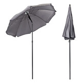 Tuinmeubelset - 80x70 cm - met parasol - zwart