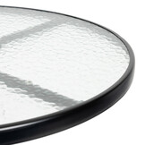 Tuinmeubelset - 80x70 cm - met parasol - zwart