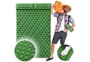 Slaapmat - 2 persoons - lichtgewicht - 195x120x7cm - groen