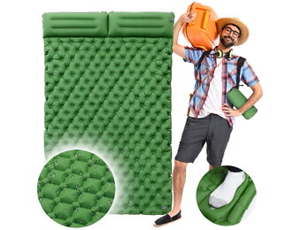 Slaapmat - 2 persoons - lichtgewicht - 195x120x7cm - groen